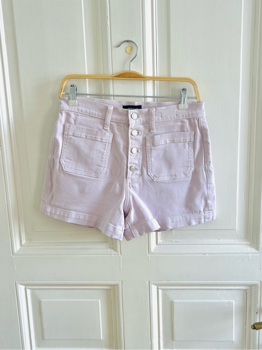 J. Crew High Waist Purple Denim Jean Cotton Shorts Sz. 27 / M